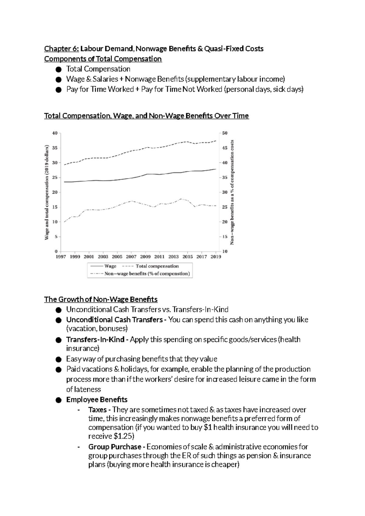 Econ 3240 Chapter 6 Labour Economic Notes From 3rd Year 2022