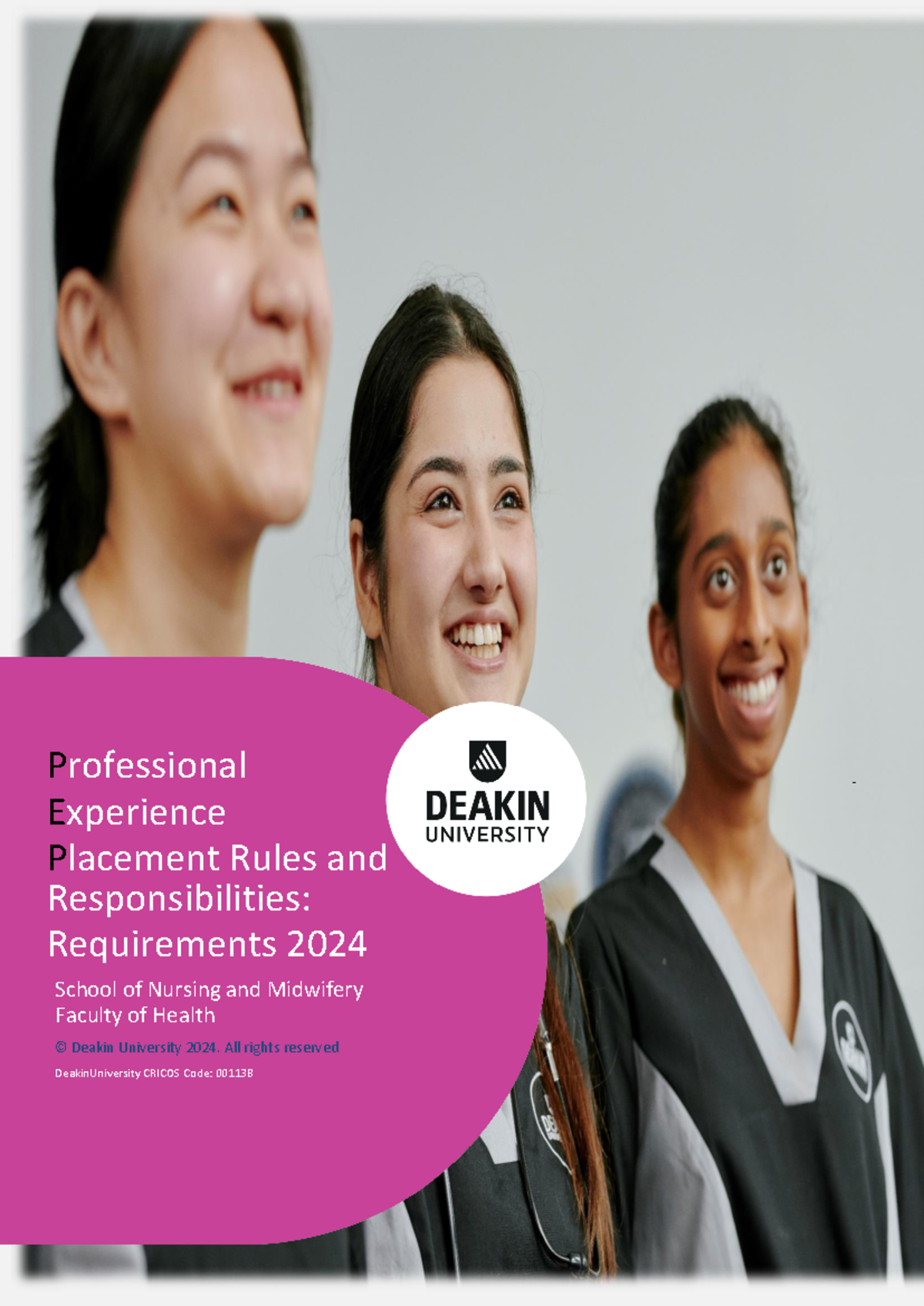 2024 Professional Experience Placement Rules and Responsibilities