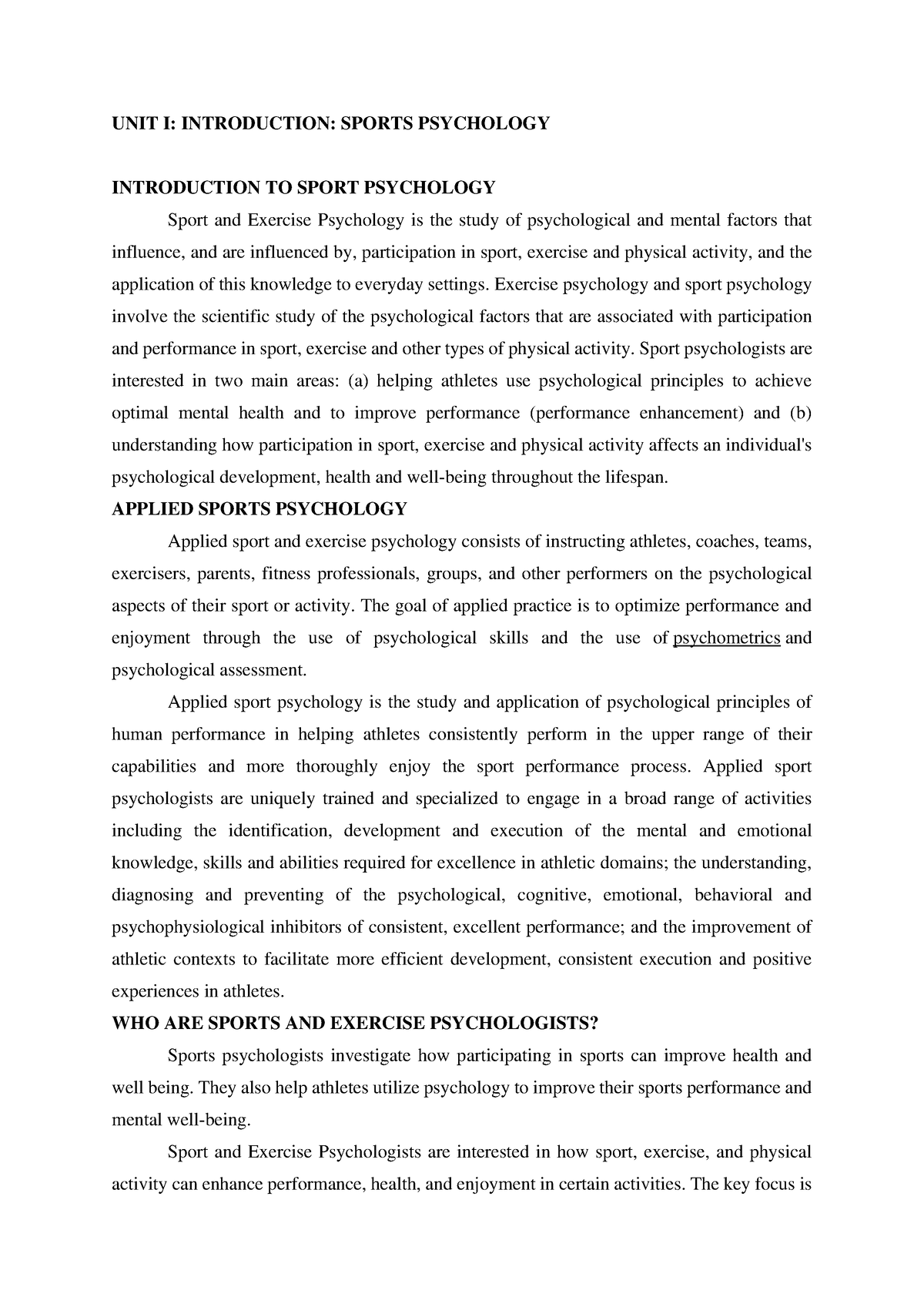 research paper on sports psychologists