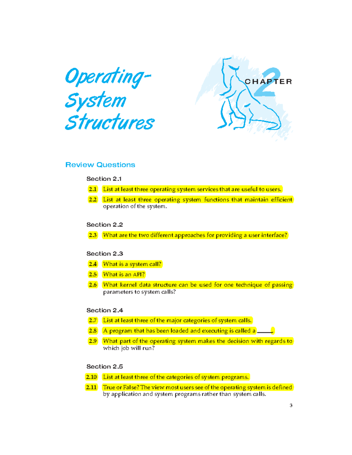 2-rev - 2 Operating - CHAPTER System Structures Review Questions ...