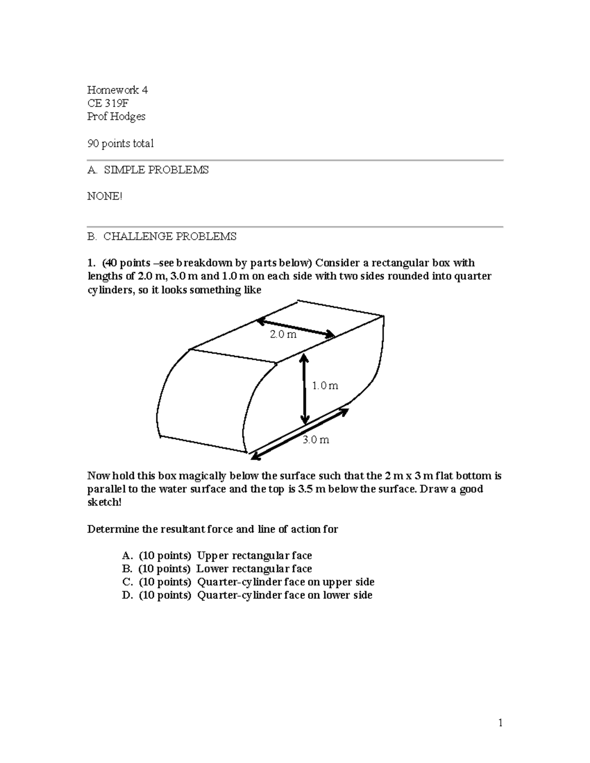 Homework 05 CE 319F solutions-2 - Homework 4 CE 319F Prof Hodges 90 ...