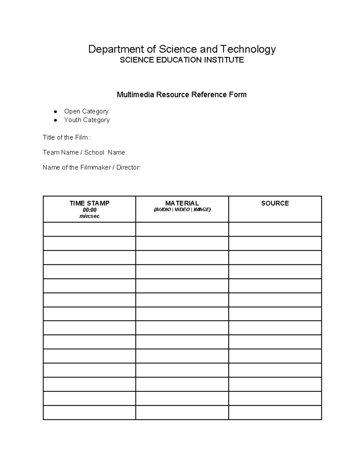 Multimedia Resource Reference Form - Inorganic Chemistry - Department ...