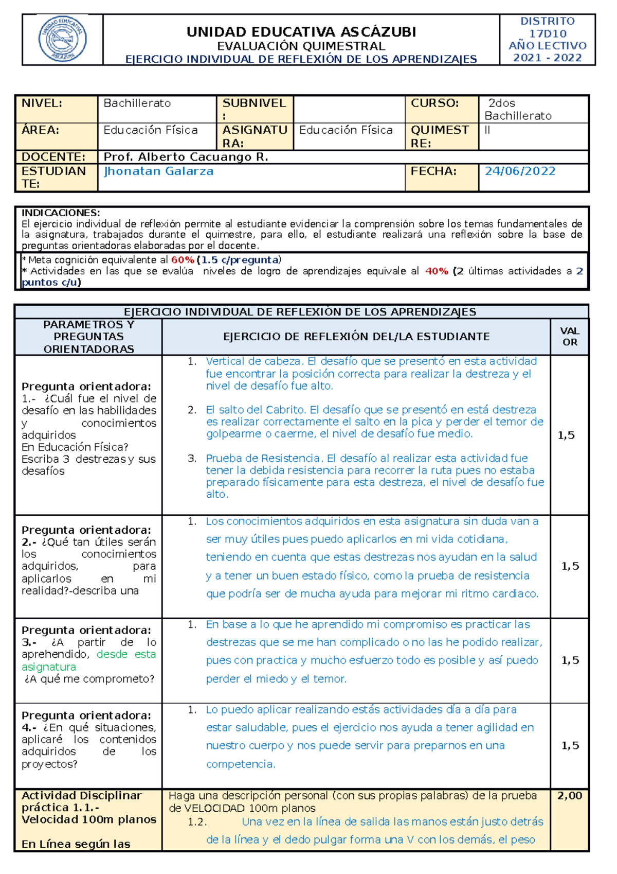 AC- Ejercicio Reflexion 2Q -EEFF- 2dos Bach..docx. 2Q J.A - UNIDAD ...