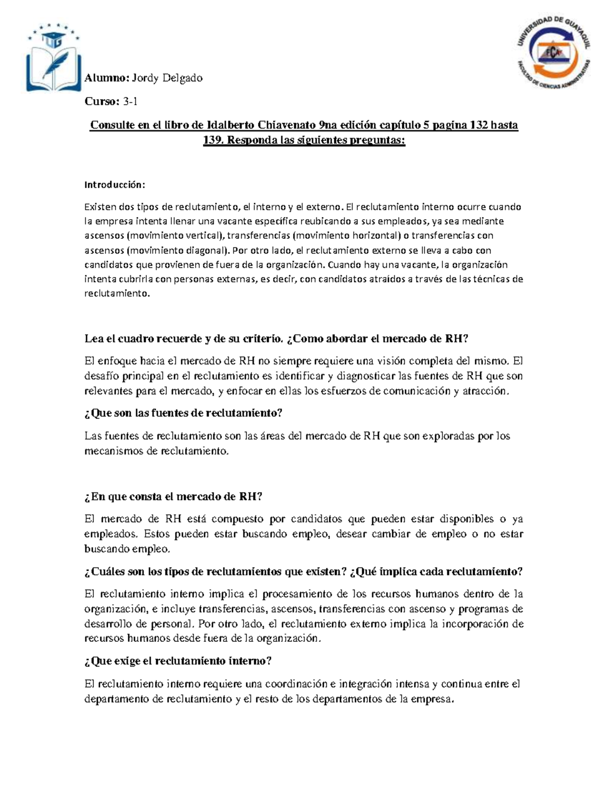 Tarea 14 Jordy Delgado - CSFD - Alumno: Jordy Delgado Curso: 3 - 1 ...