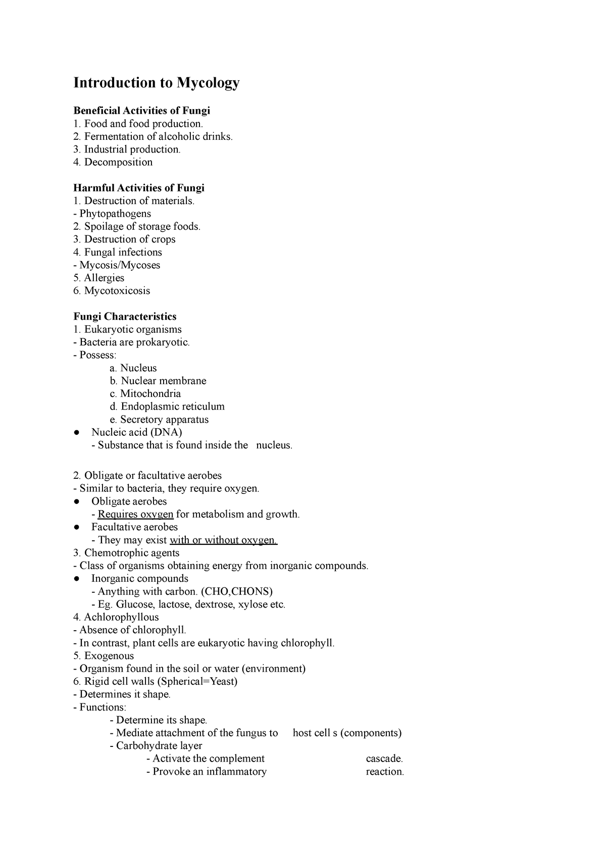 Introduction To Mycology - Introduction To Mycology Beneficial ...