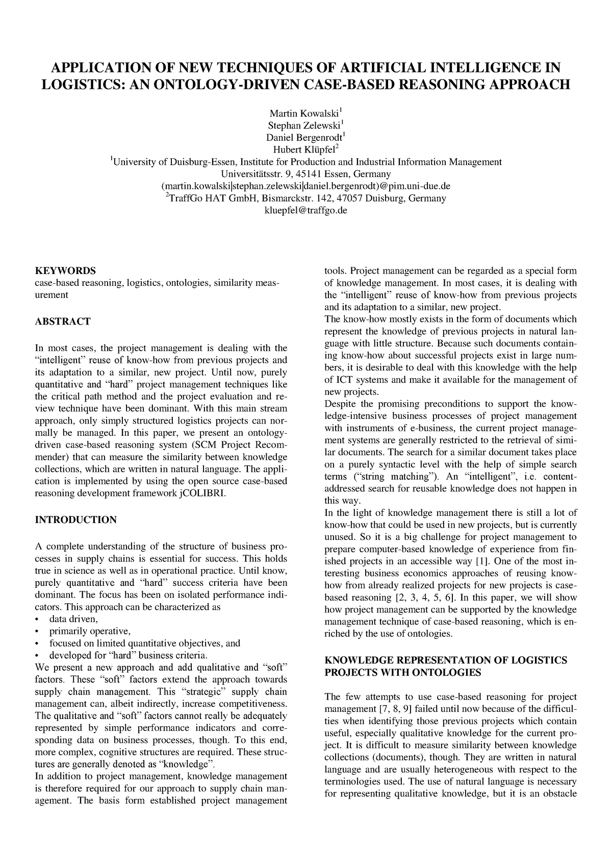 Application OF NEW Techniques OF Artificial Intelligence IN Logistics ...