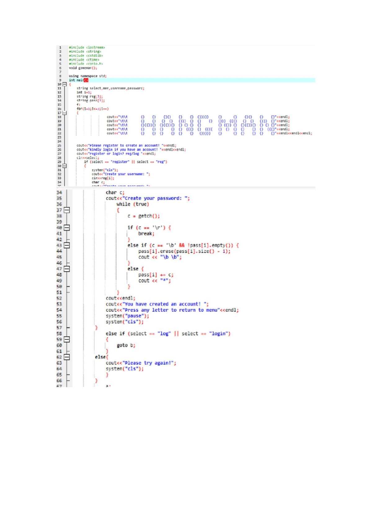 Hangman CODE DEV C++ - 1 2 3 4 5 6 void 7 8 using namespace 9 int main ...