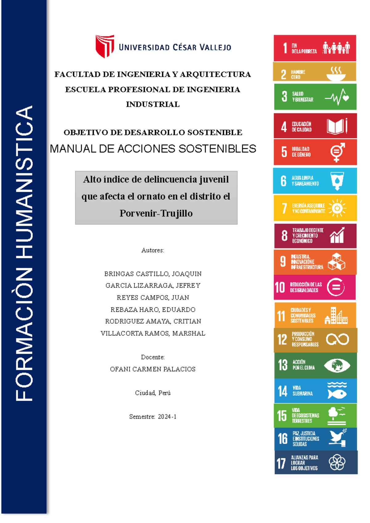 Manual de acciones sostenibles ODS - FACULTAD DE INGENIERIA Y ...