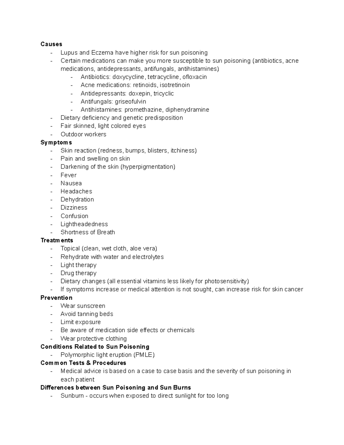 Sun Poisoning presentation - Causes - Lupus and Eczema have higher risk ...