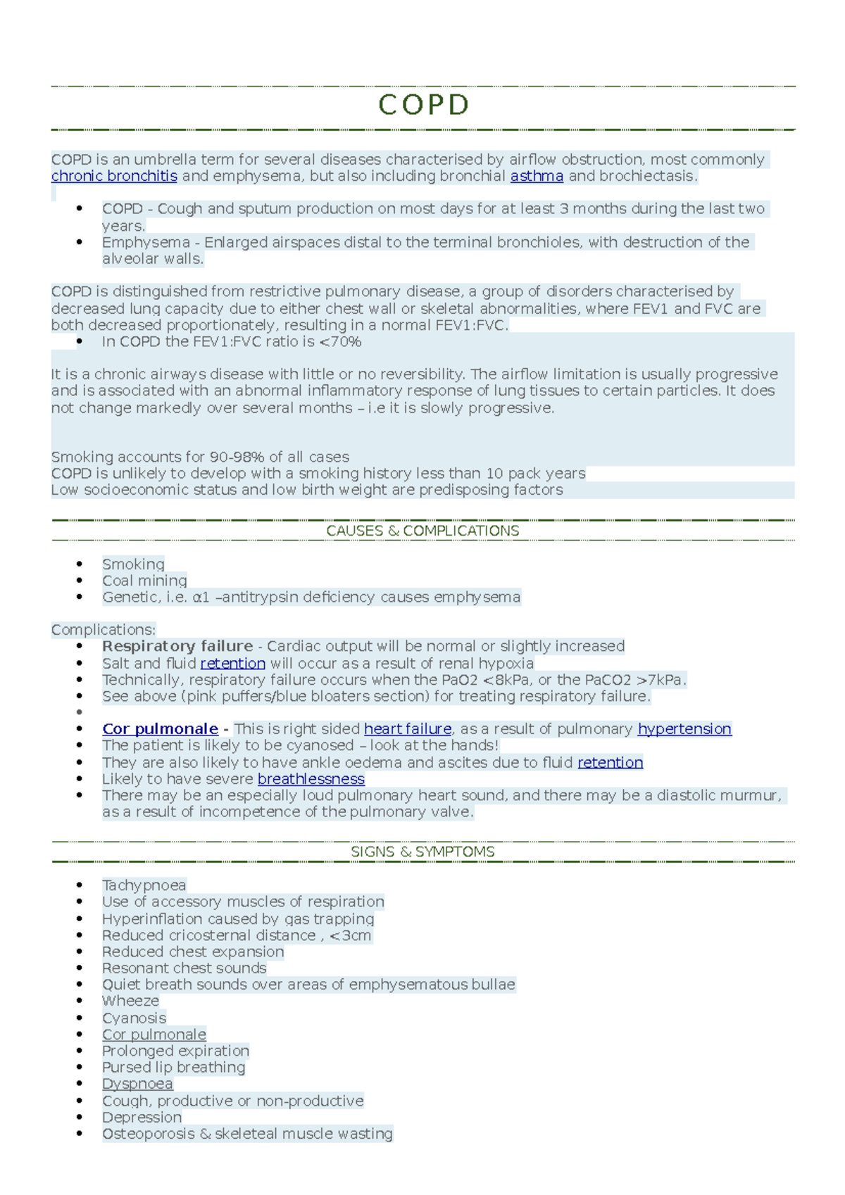 COPD COPD detailed COPD COPD is an umbrella term for several