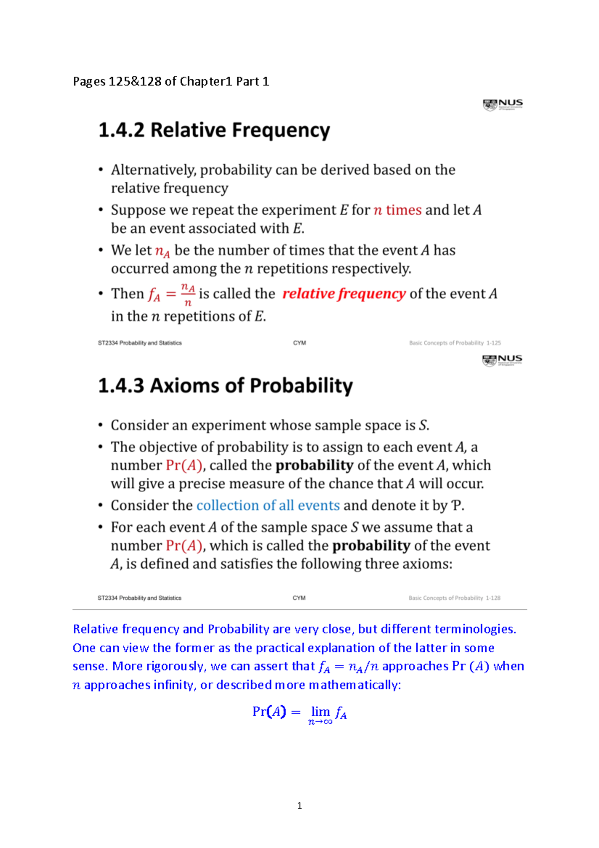 Week 2-Chapter 1 Basic concept on probability Part 1-Pages 108-211 ...