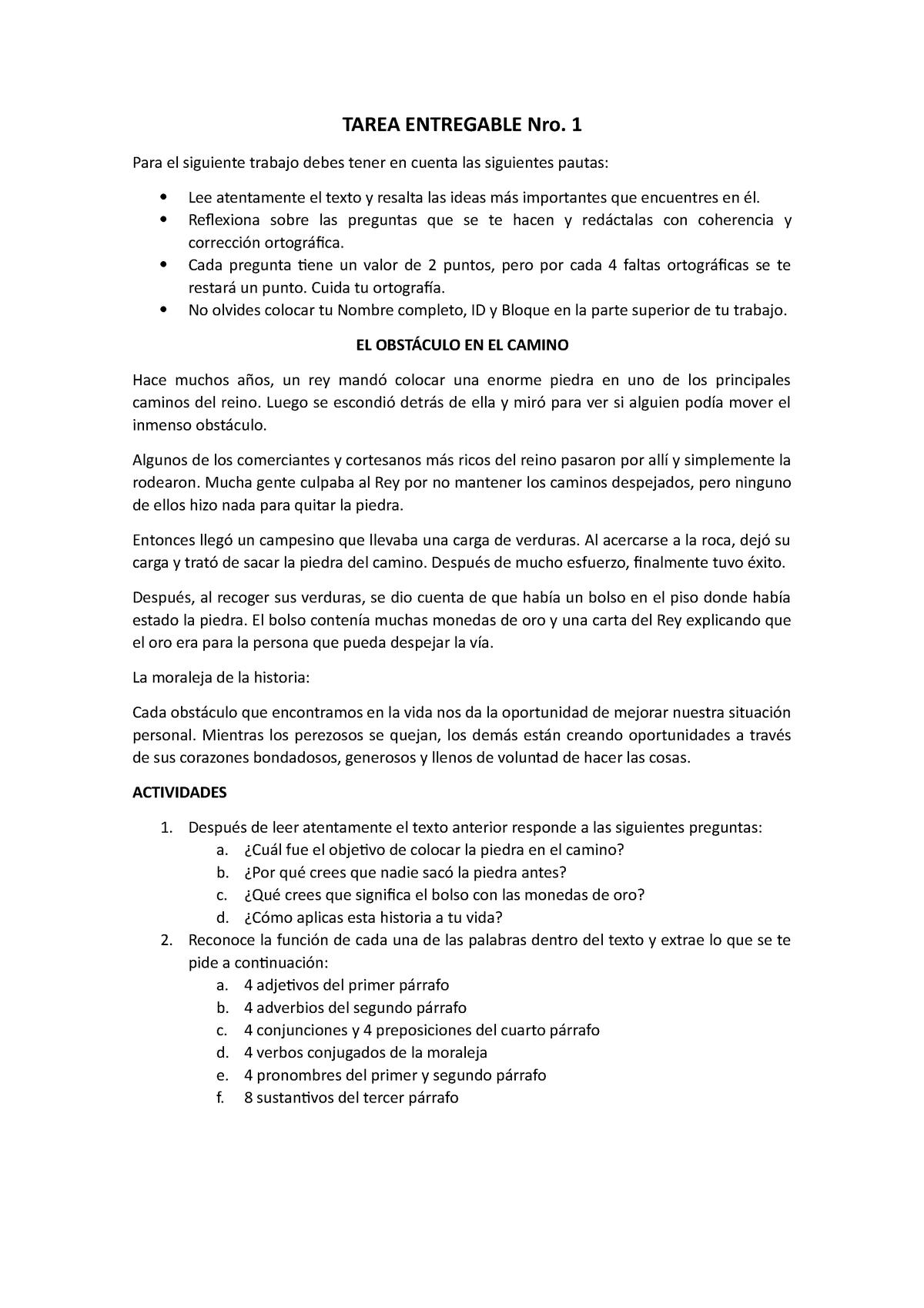 Entregable 01 Lenguaje Y Comunicacion Tarea Entregable Nro 1 Para El Siguiente Trabajo Debes 9381