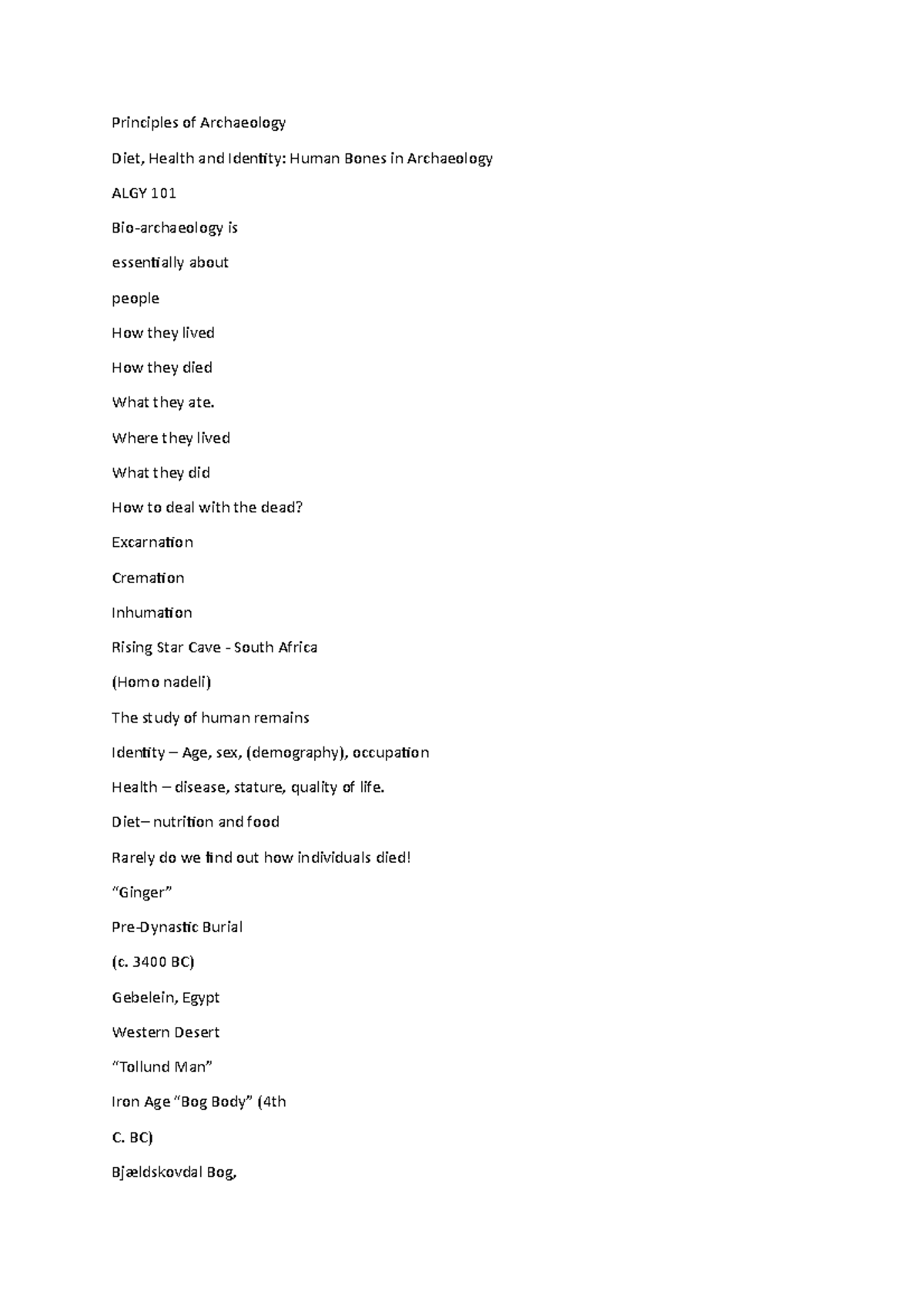 ALGY 101 12 All module summary notes every lecture - Principles of ...