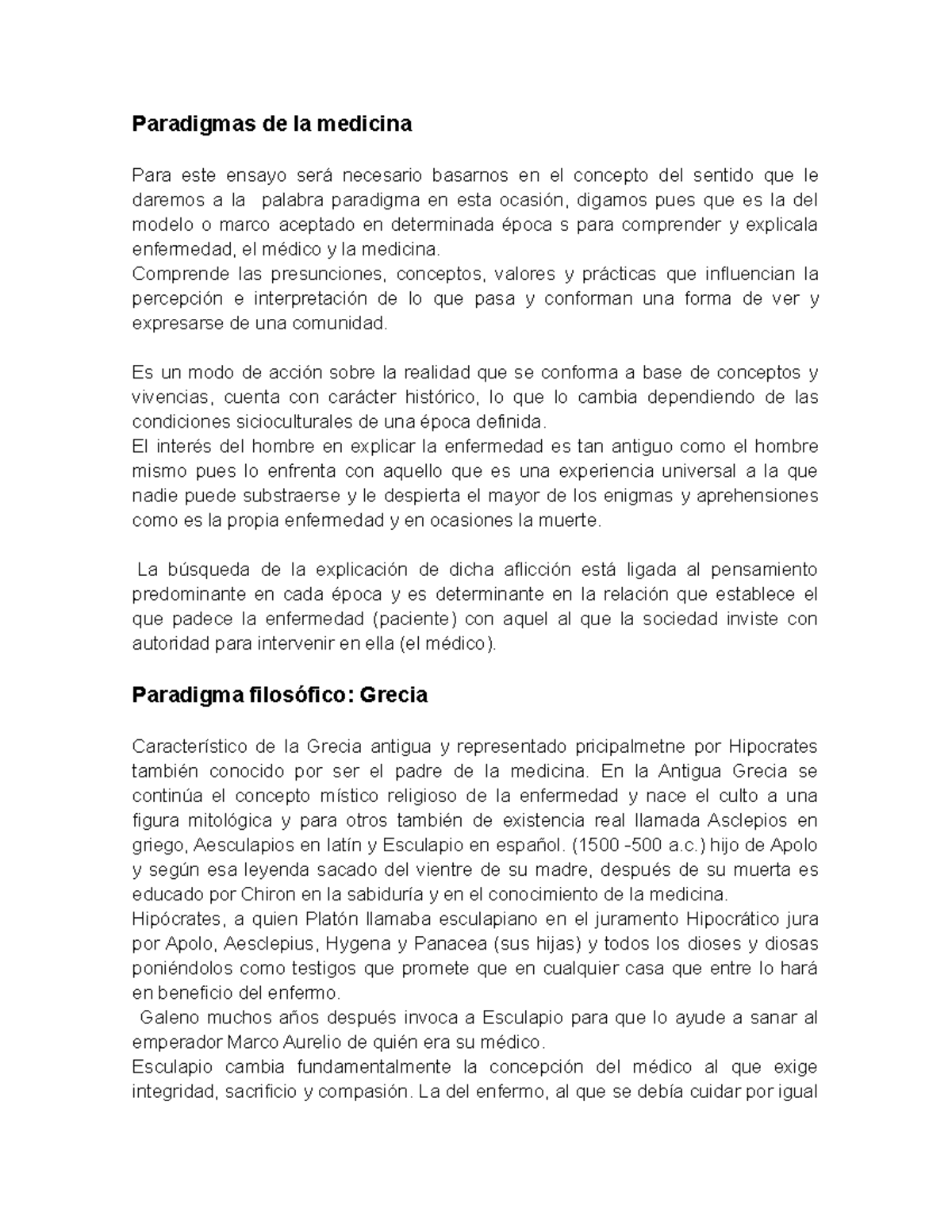 Paradigmas de la medicina mely Paradigmas de la medicina Para este