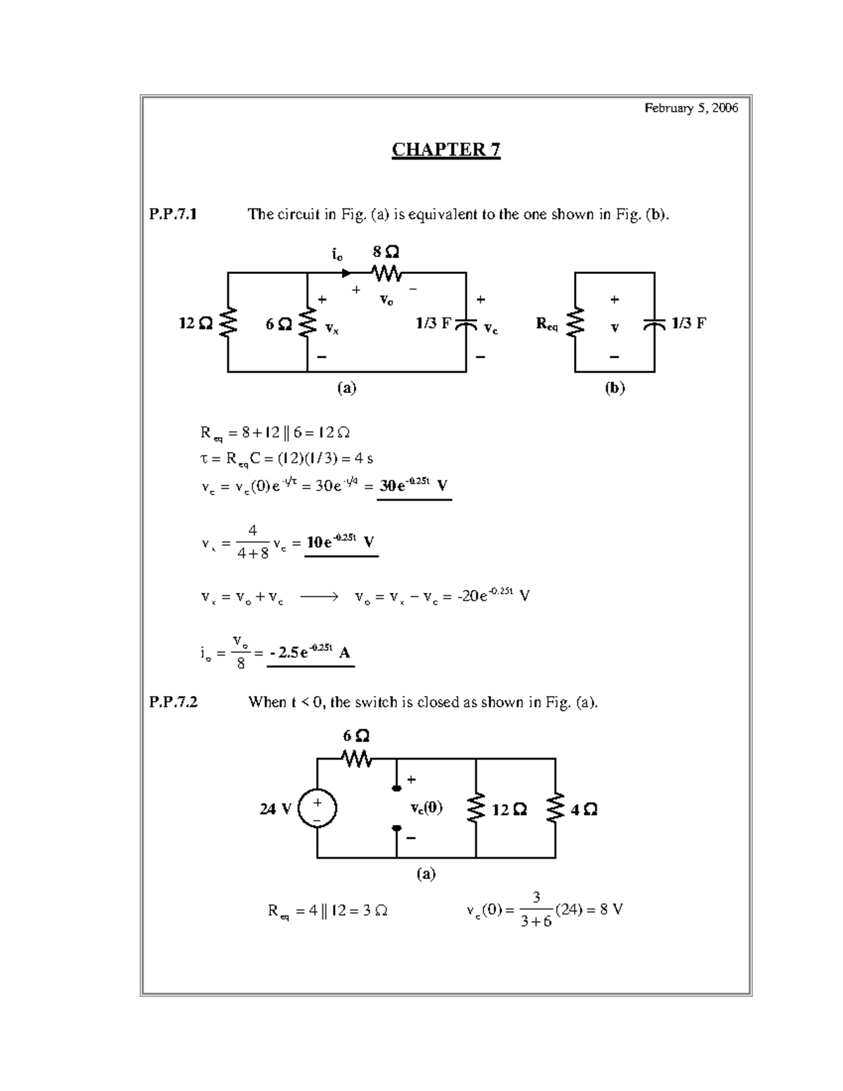 Chapt 07 - solution to Fundamentals of Electric circuit by Alexander ...