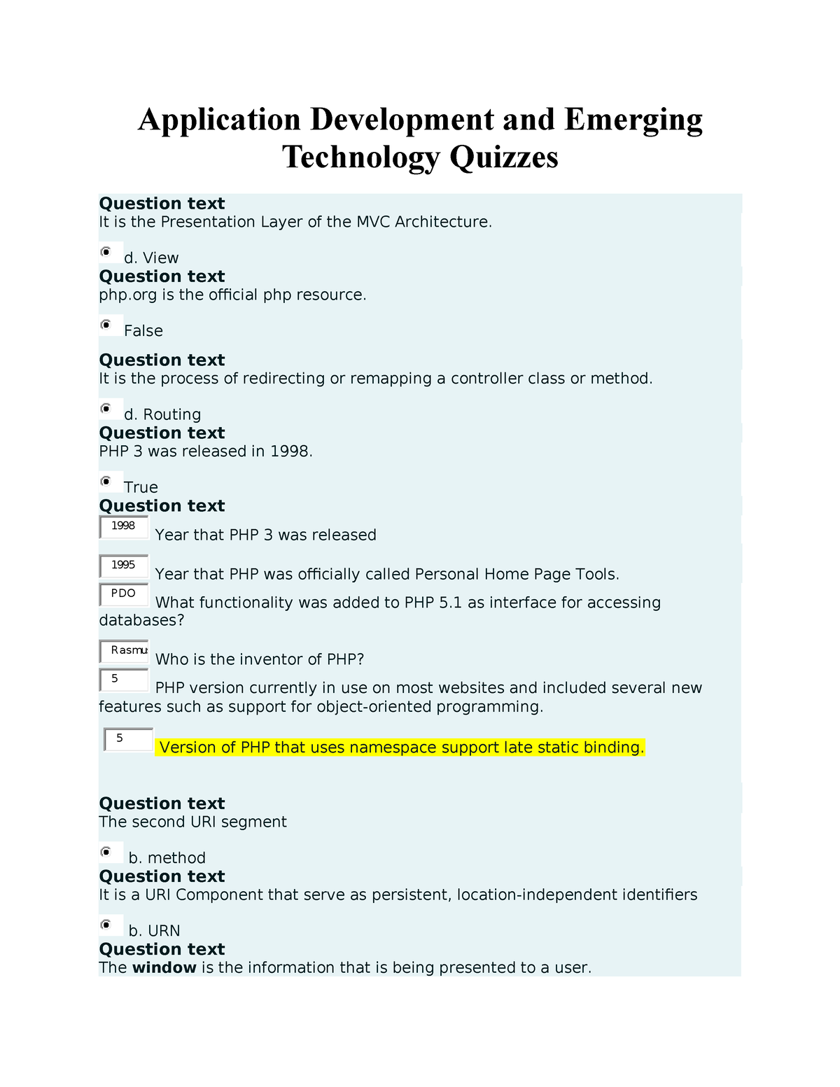 Data Structures And Algorithms (ITE6201) LAB Quiz - Application ...