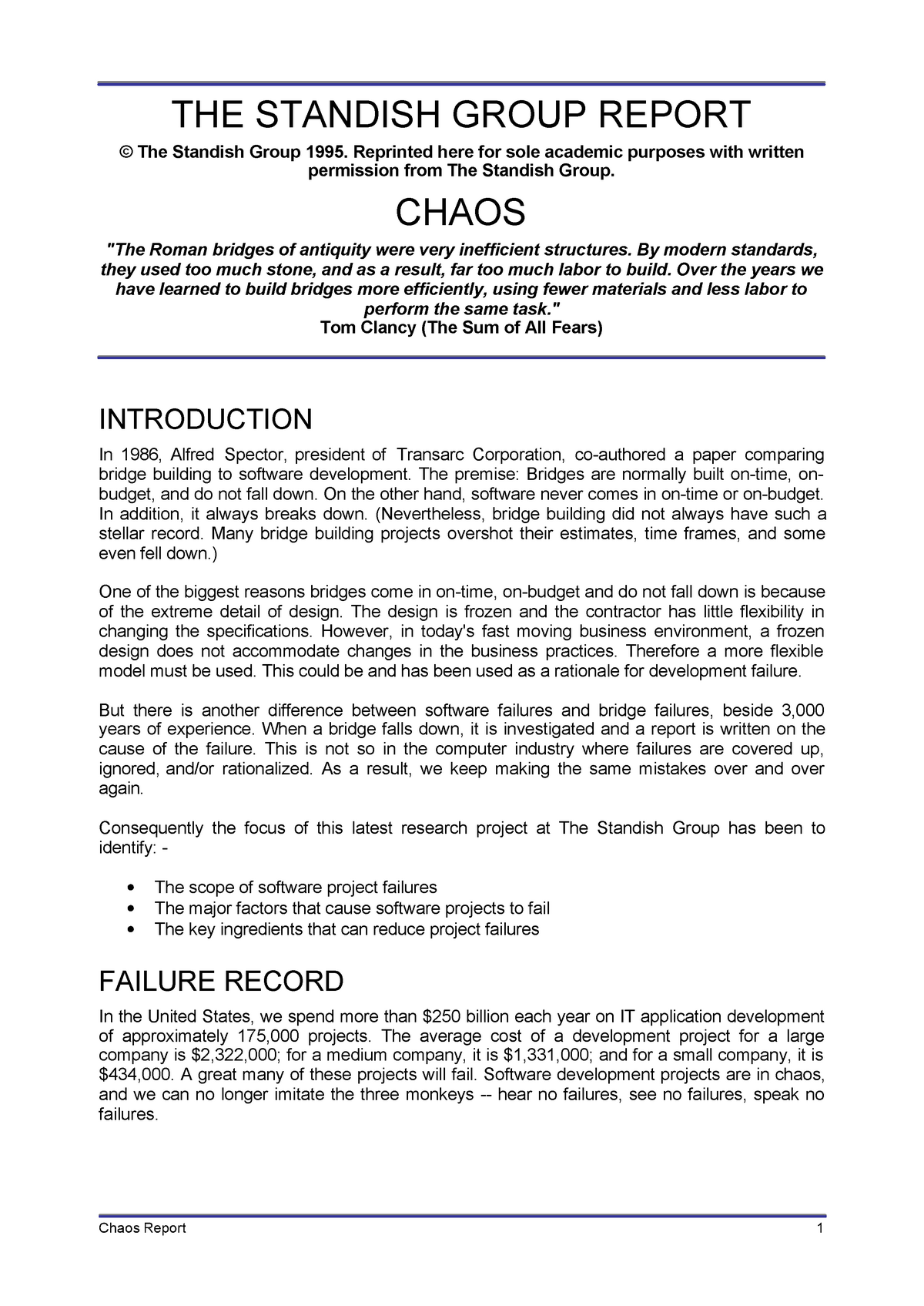 Standish Group Chaos Report Standish Group Chaos Report Ingenieria De