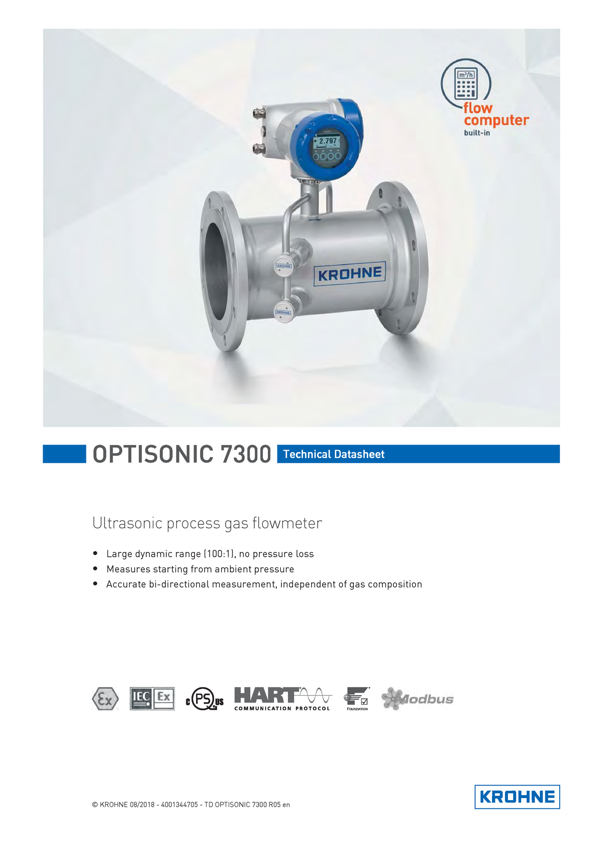 Optisonic 7300 Tech Datasheets - OPTISONIC 7300OPTISONIC 7300OPTISONIC ...