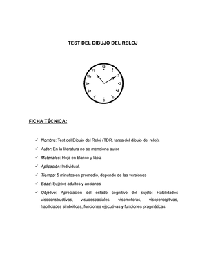 Alzheimer información para todos - TEST DEL DIBUJO DEL RELOJ