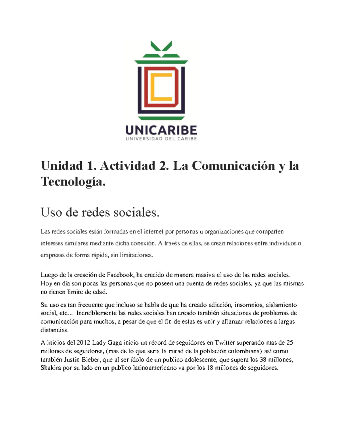 Duran-Garcia-Emily- Act Unidad 1. Actividad 2. La Comunicación Y La ...