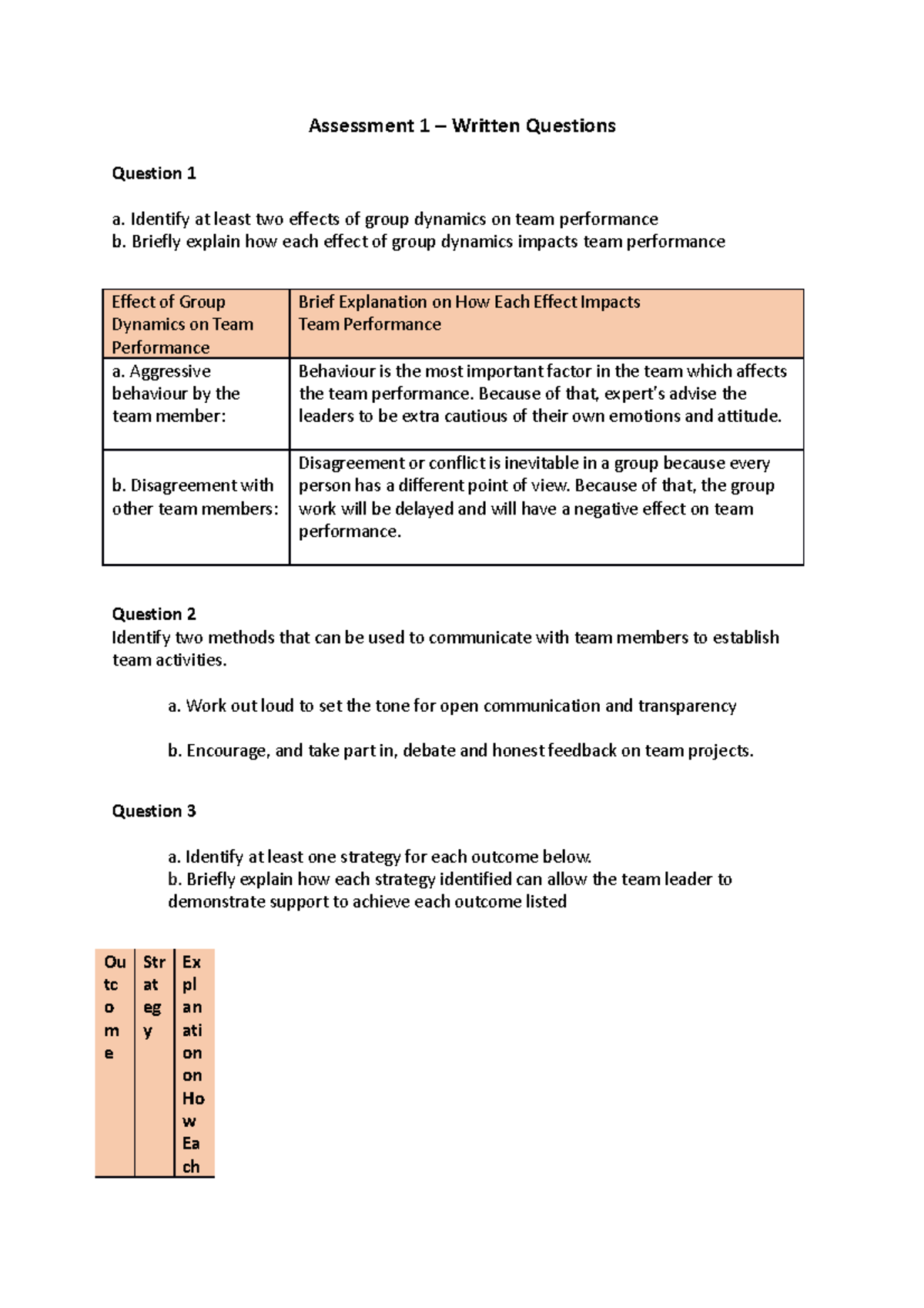 Assessment 1 – Written Questions - Marketing Management - Studocu