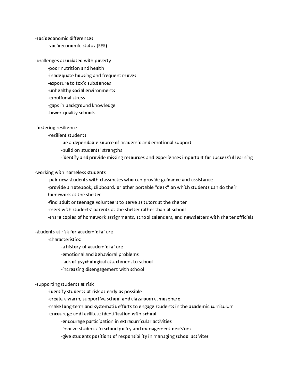 Chapter 4 - Group Differences -socioeconomic differences -socioeconomic ...