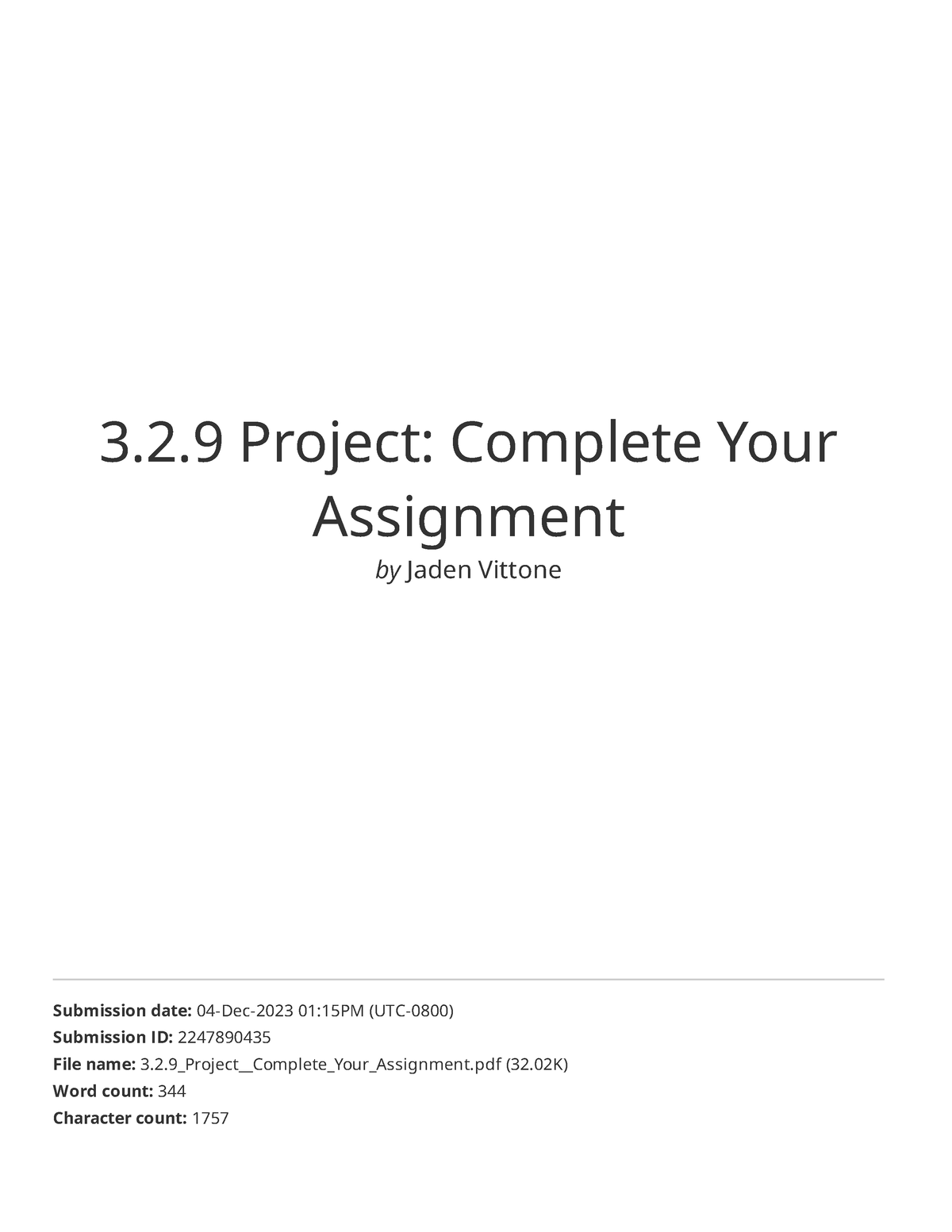 3.2.9 project complete your assignment