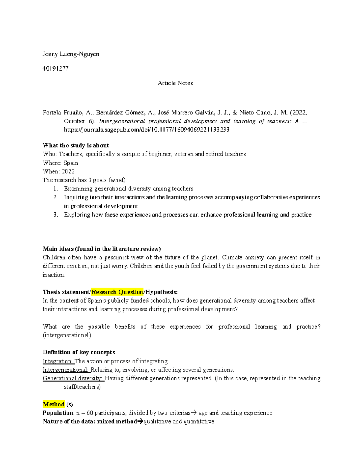 Note Taking Example Separate Document - Jenny Luong-Nguyen 40191277 ...