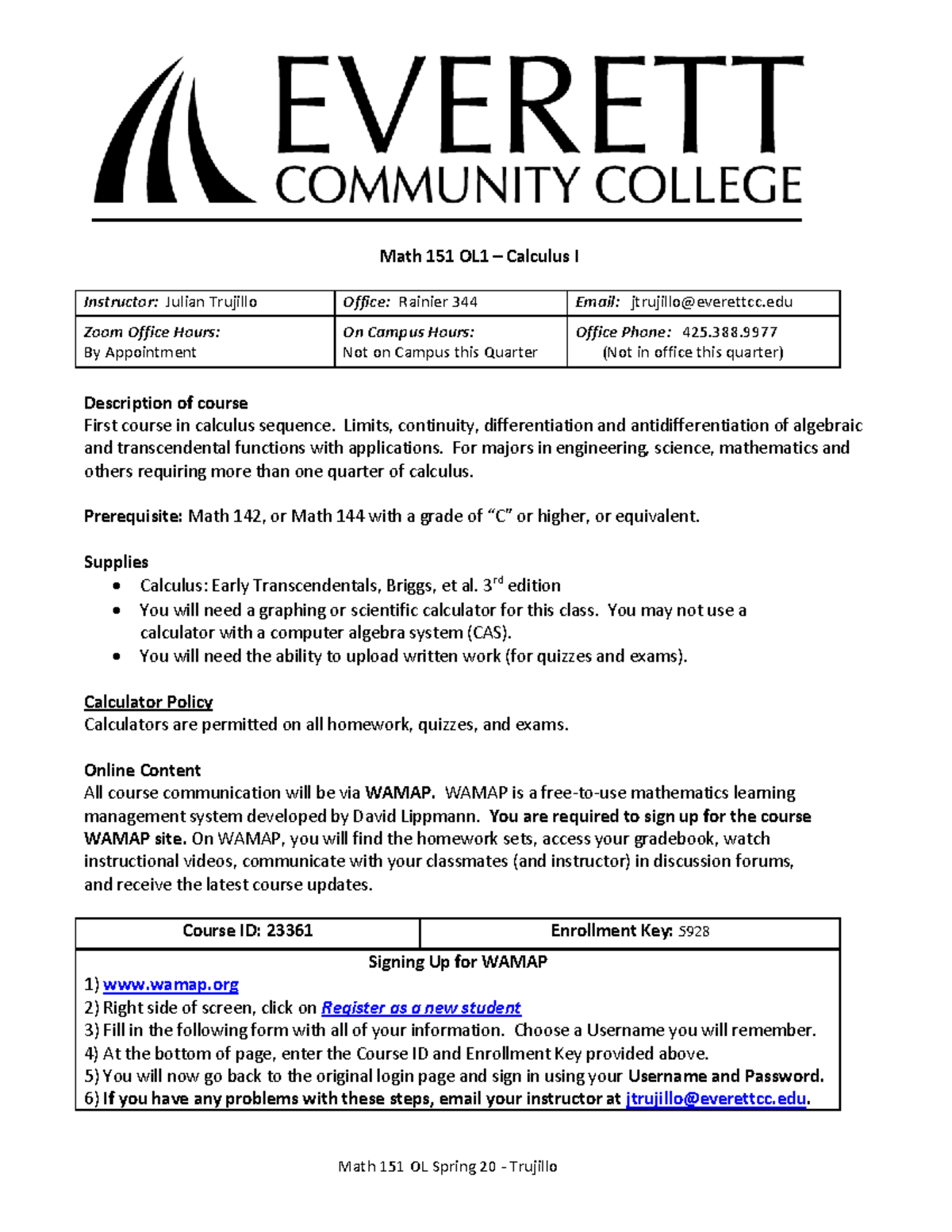 MATH 151 OL1 - Spring 2020 - Julian Trujillo - Math 151 OL 1 – Calculus ...