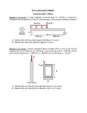 2021 Tutorial 10 Questions - Tutorial 7: Stresses in Beams – Part 2 ...