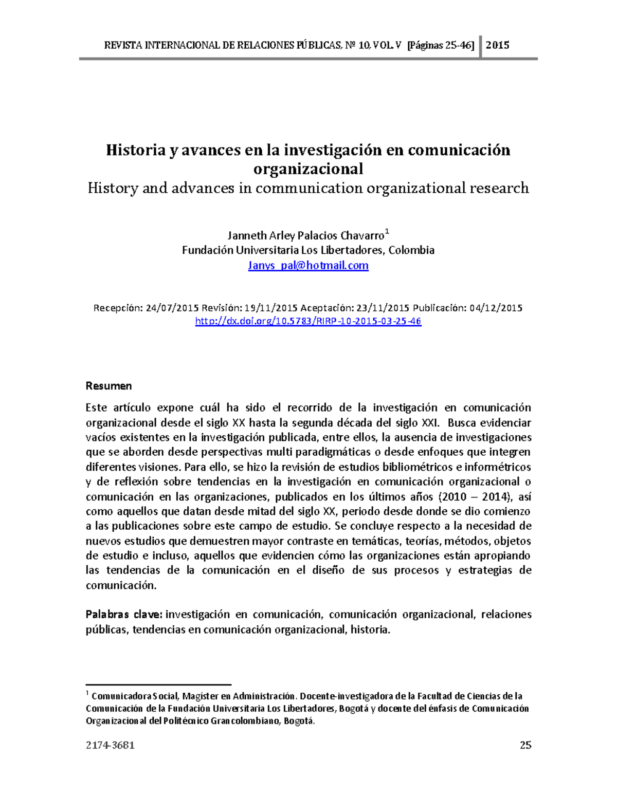 Dialnet-Historia YAvances En La Investigacion En Comunicacion Org ...