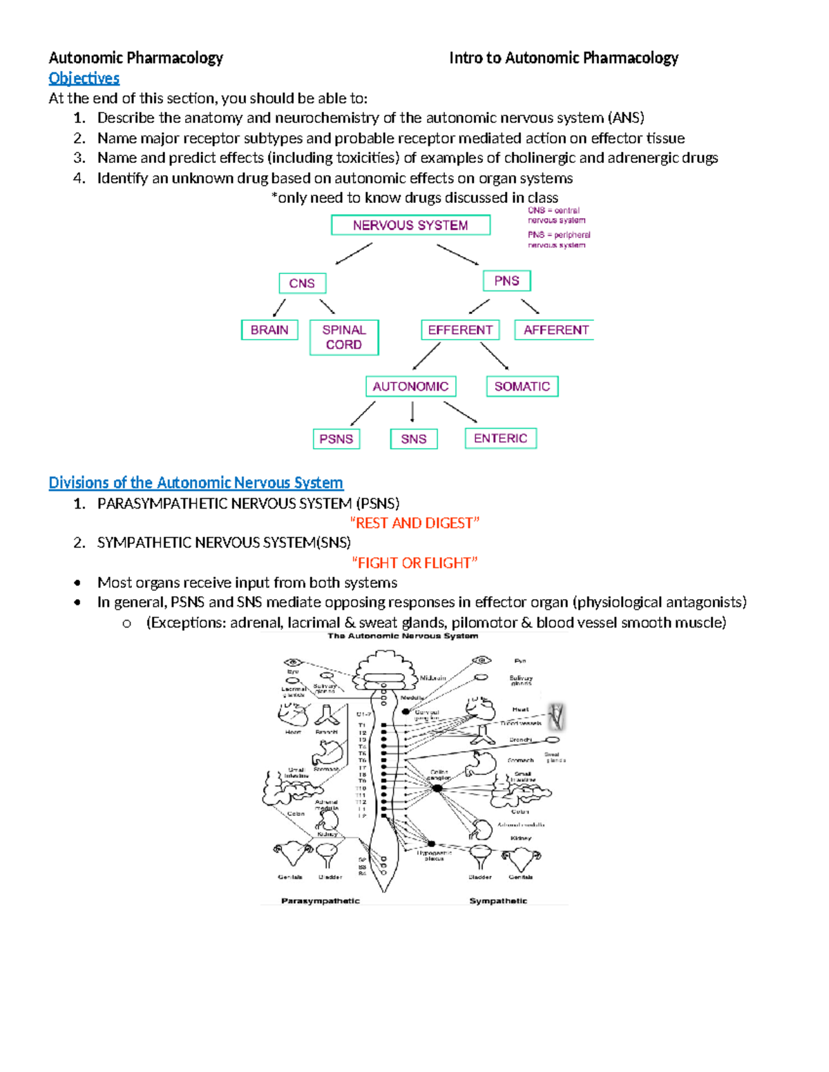 L1 - Lecture 1 Notes - Objectives At the end of this section, you ...