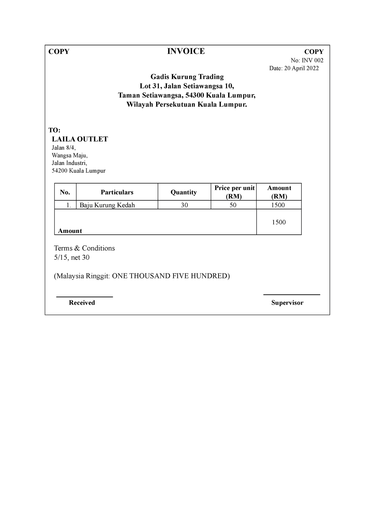 20 30 D Ocument COPY INVOICE COPY No INV   Thumb 1200 1698 