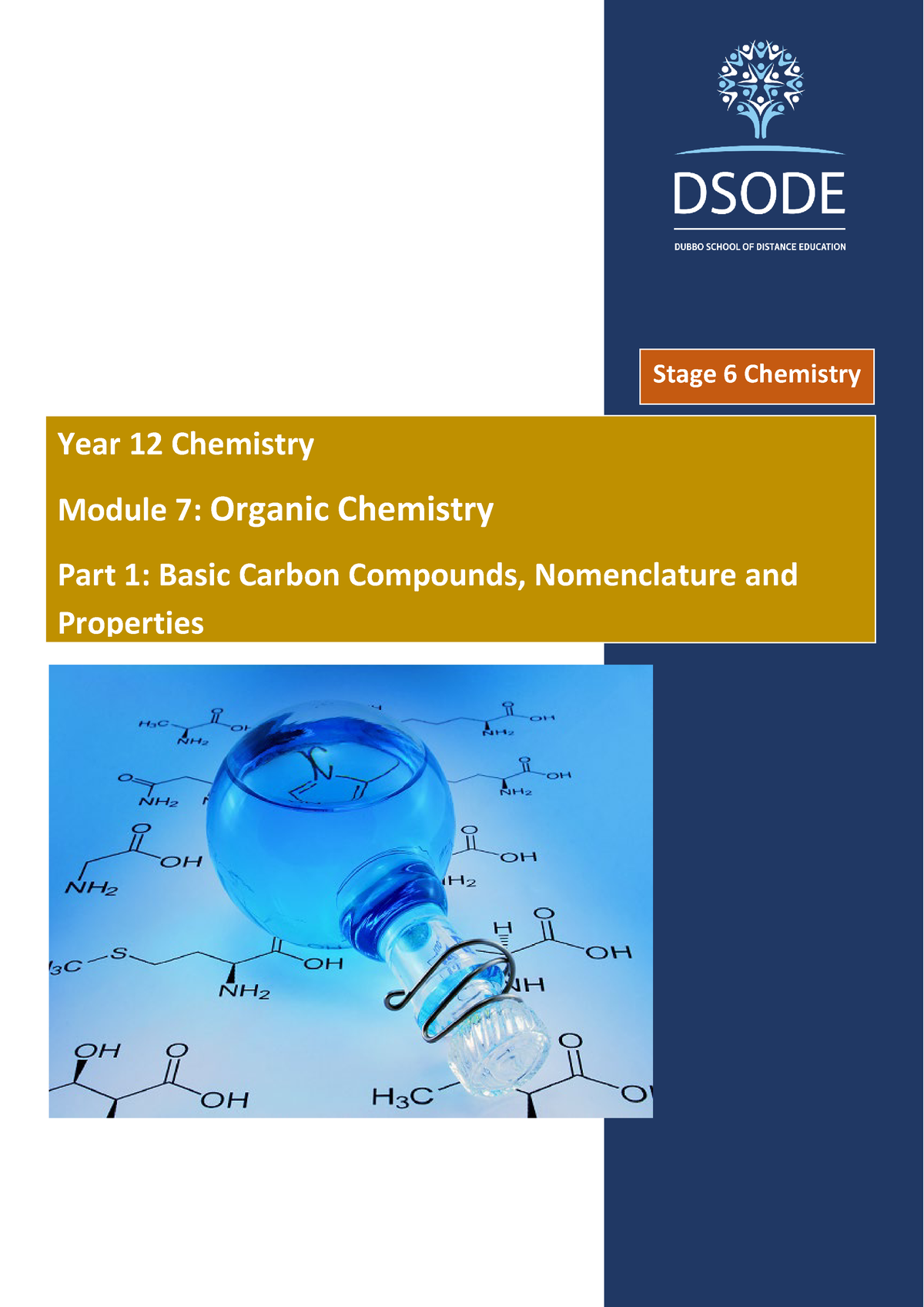 Chemistry Module 7 - Part 1 - Year 12 Chemistry Module 7: Organic ...