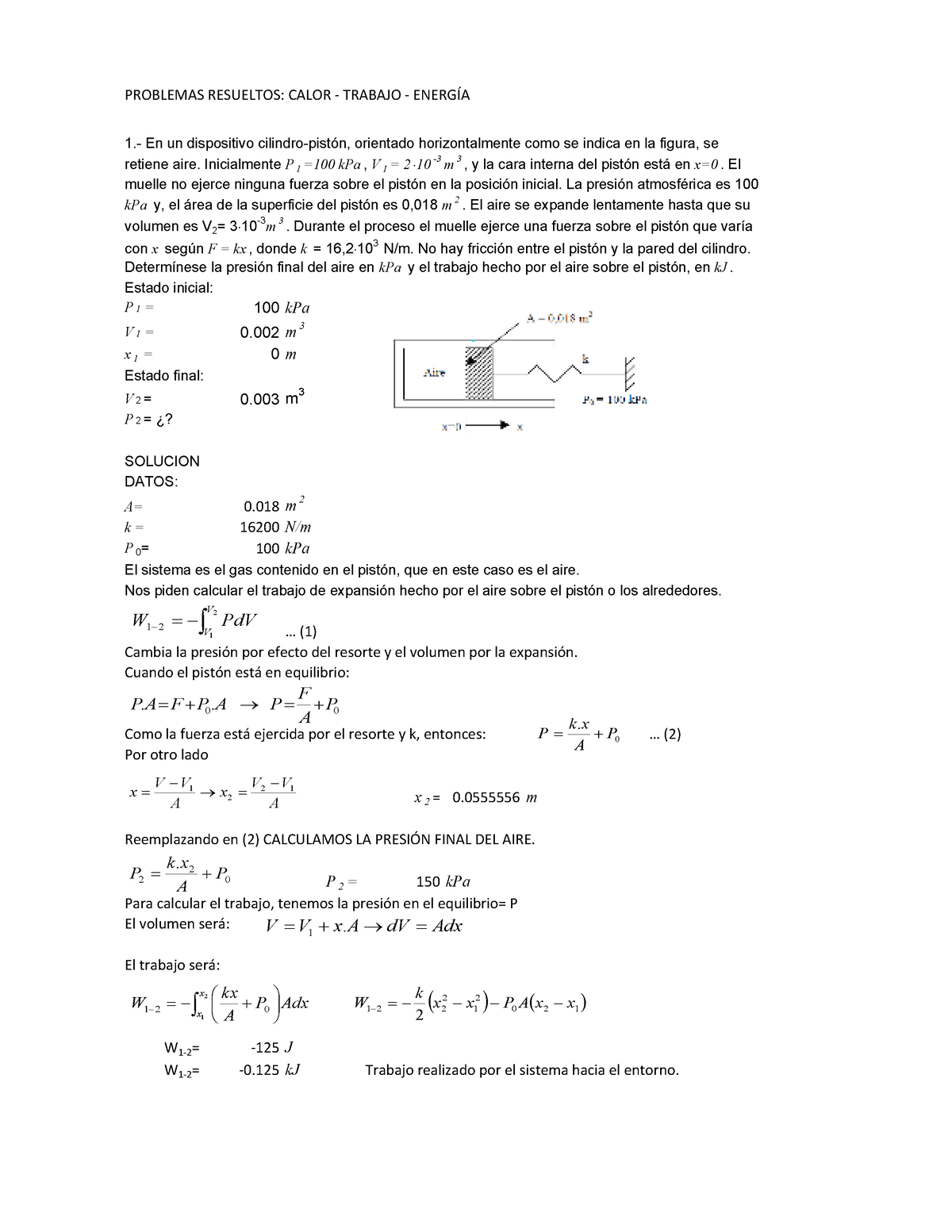 Problemas Resueltos Termodinamica Calor Trabajo Energia - PROBLEMAS ...