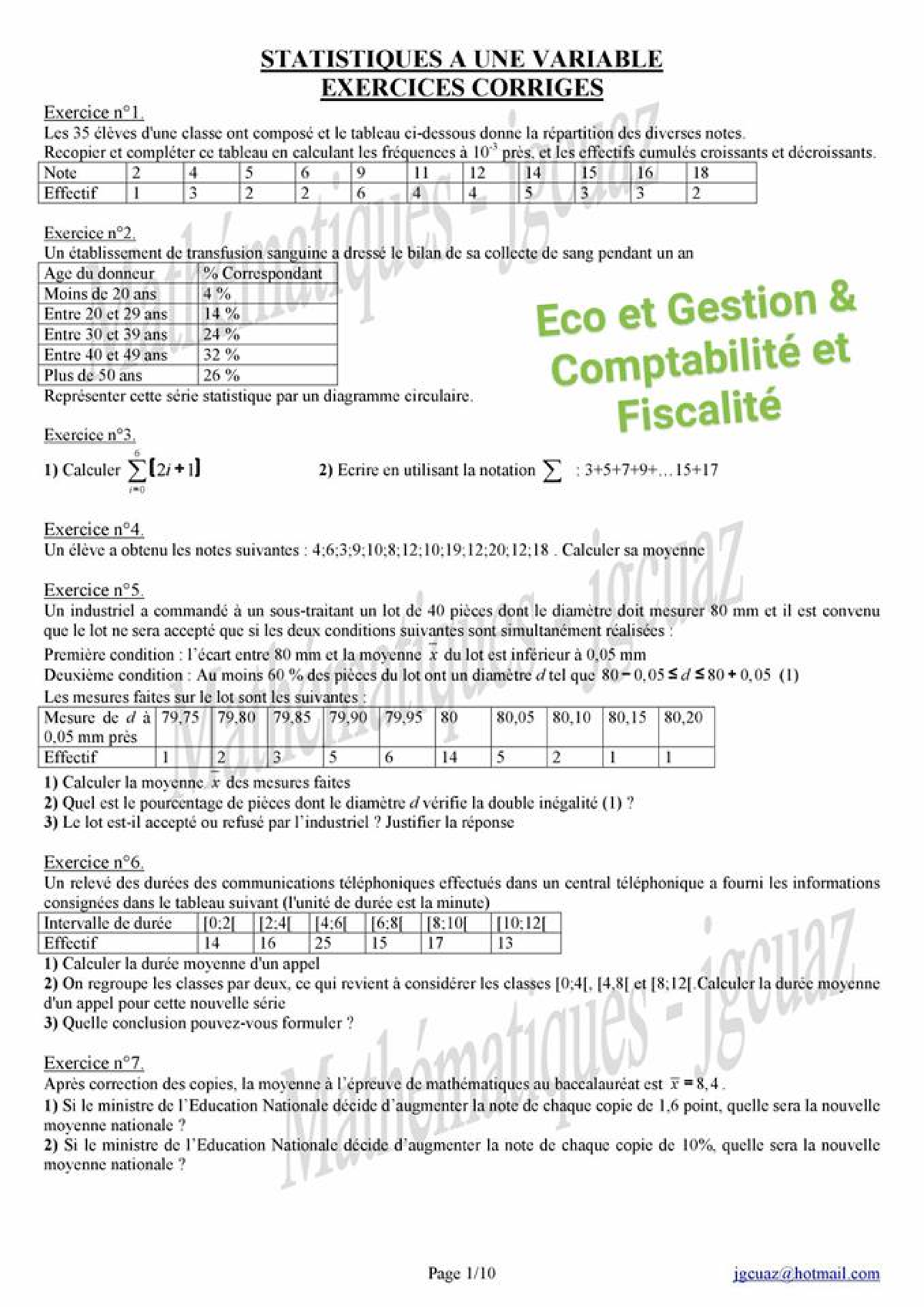 Statistique Descriptive Exercices Corrigés S1 - Powered By TCPDF (tcpdf ...