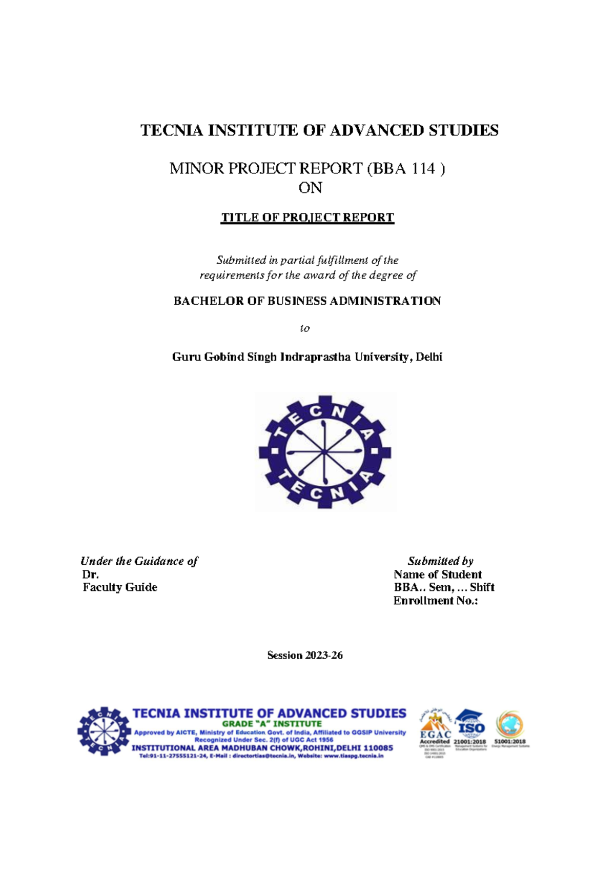 2nd sem minor project format(23-24) - Copy - TECNIA INSTITUTE OF ...