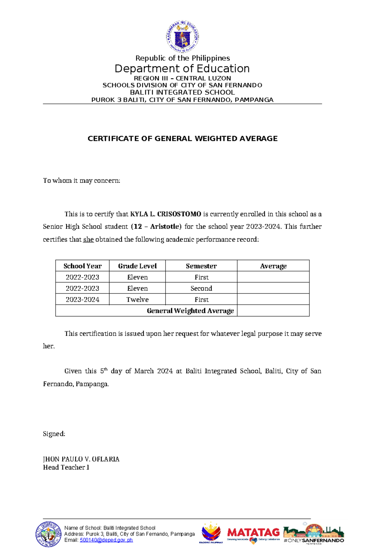 BIS GWA - adasdsadsa - Republic of the Philippines Department of ...