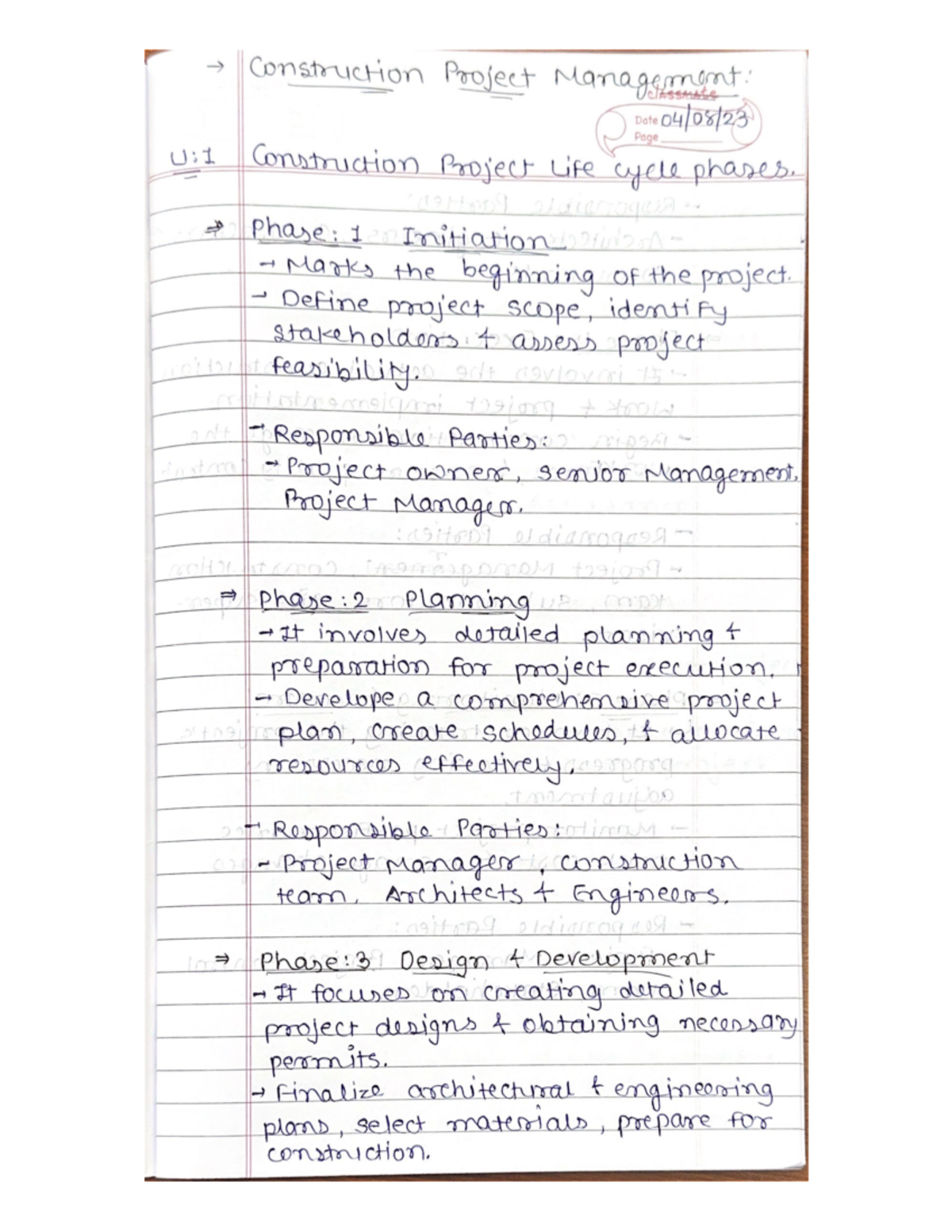 Unit 1 CPM - Construction Project Management Tutorial - Construction ...