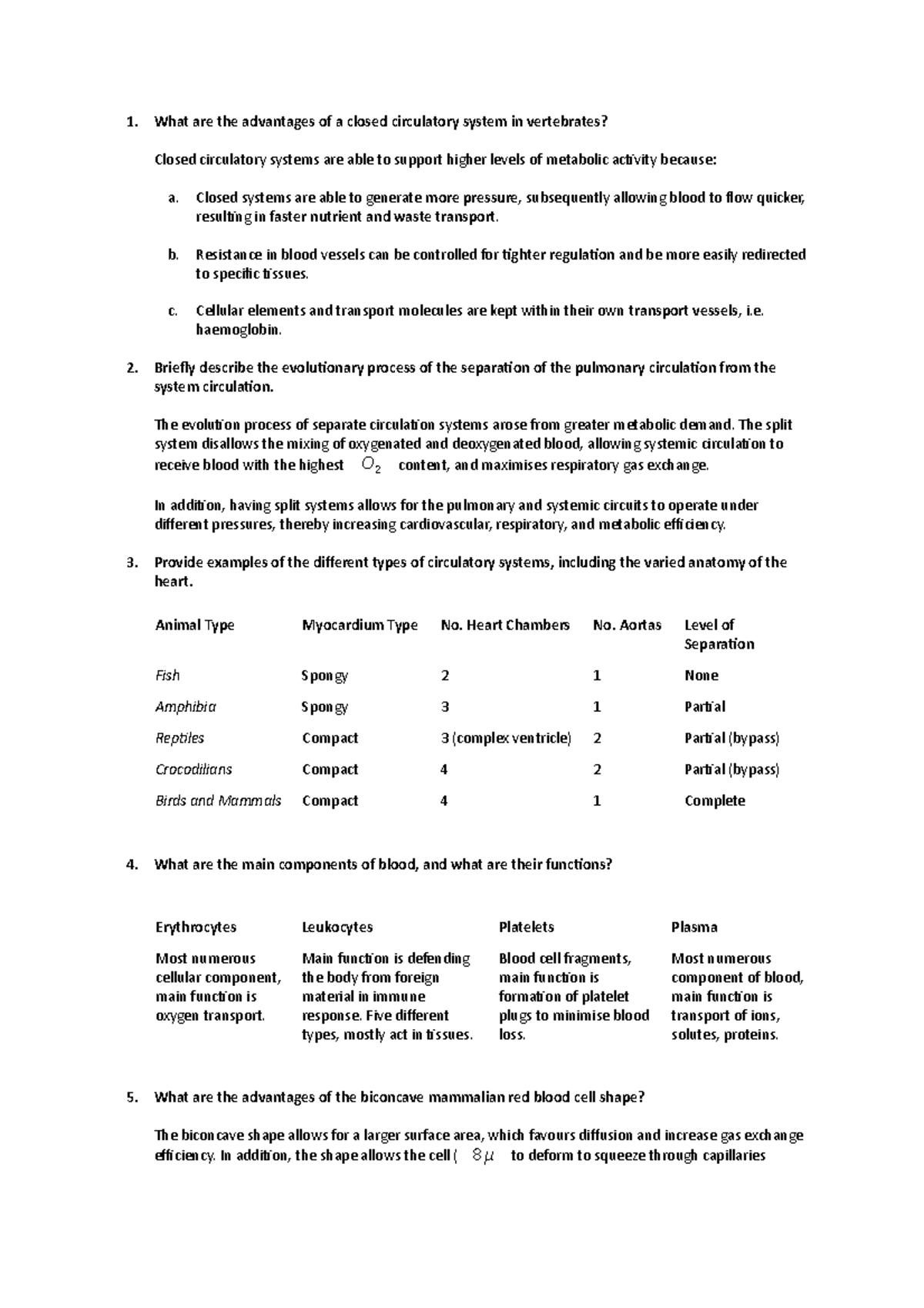 BMS Lectures 10 12 Notes 1 2 3 What Are The Advantages Of A Closed