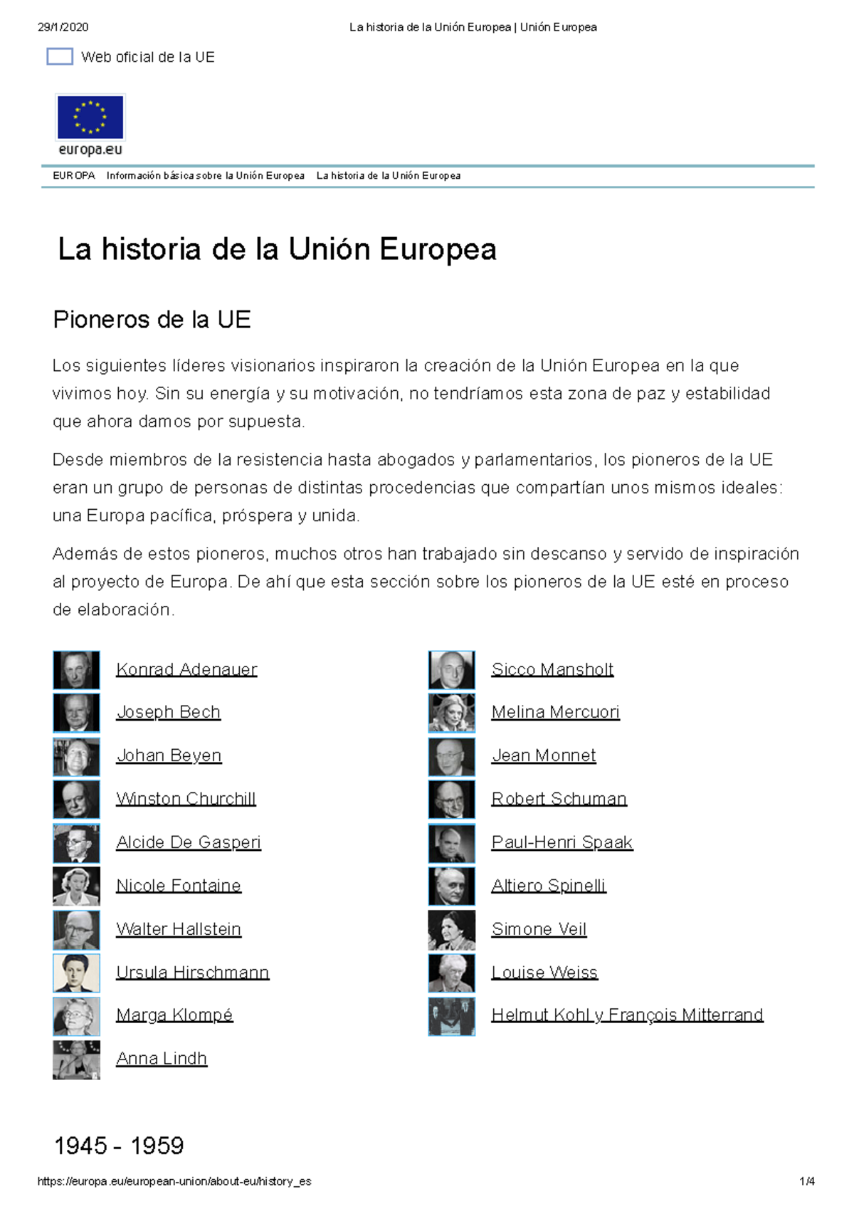 La historia de la Unión Europea Unión Europea - DERECHO ADMINISTRATIVO ...