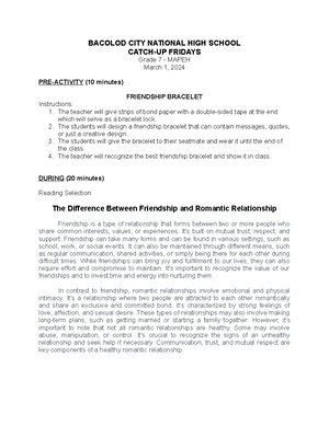 Brigada Eskwela Closing Script - L:Today marks the end of another ...