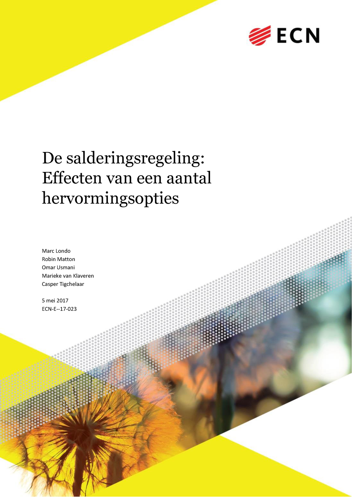 E17023 - De Salderingsregeling In Nederland - De Salderingsregeling ...