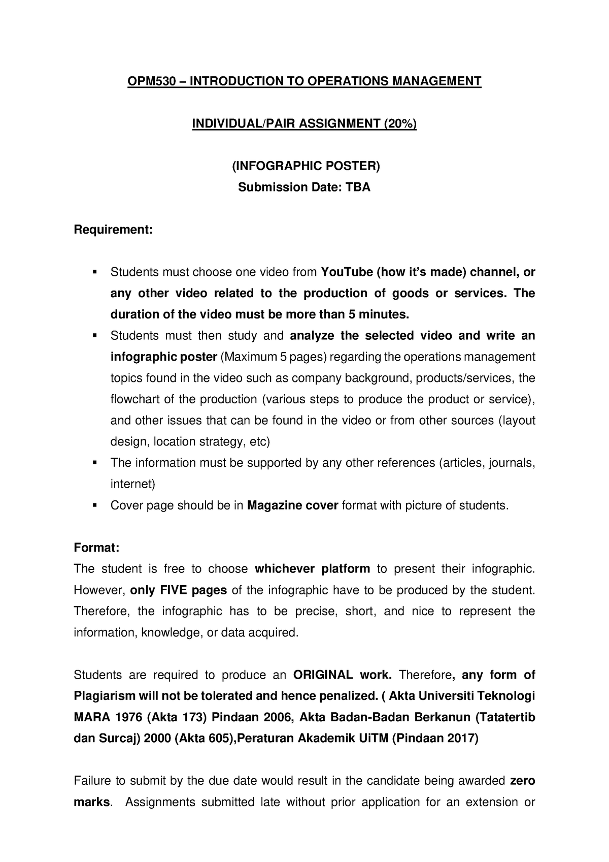 opm530 individual assignment 2