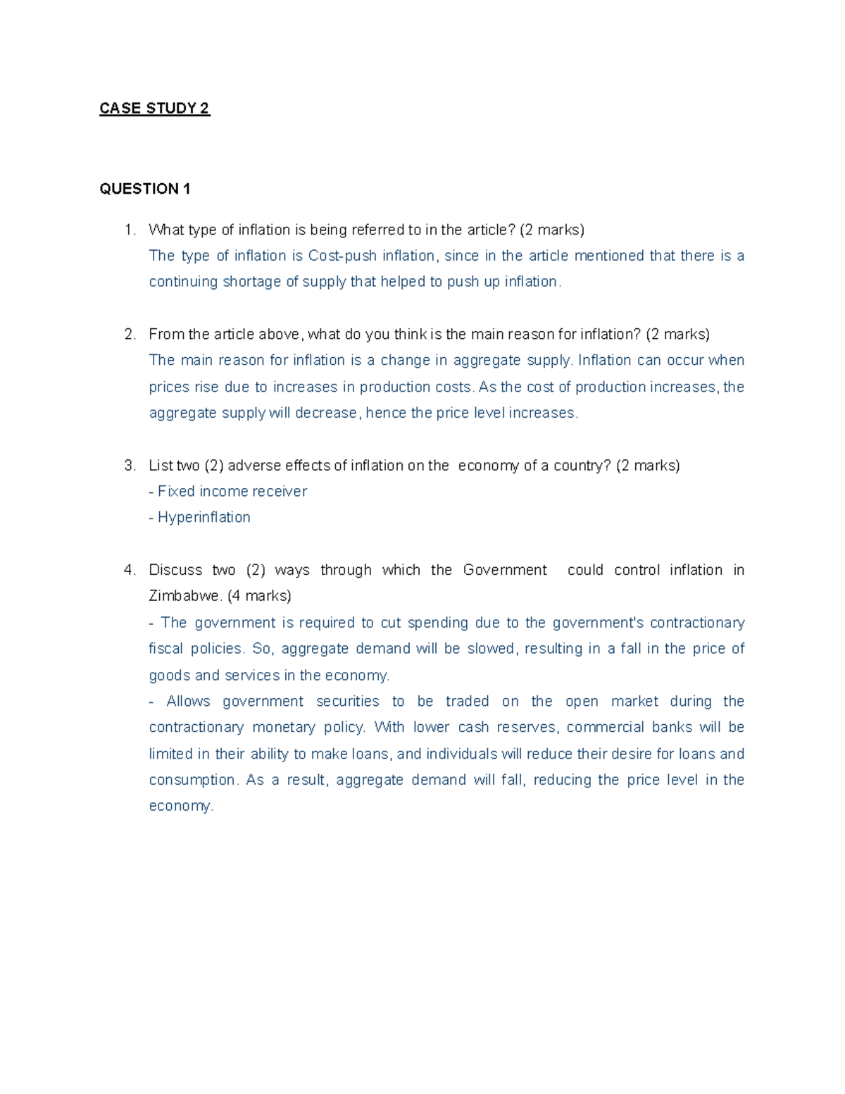ECO415 CASE Study 2 (Q1) - CASE STUDY 2 NUR ALIA FARISHA BINTI AMRI ...