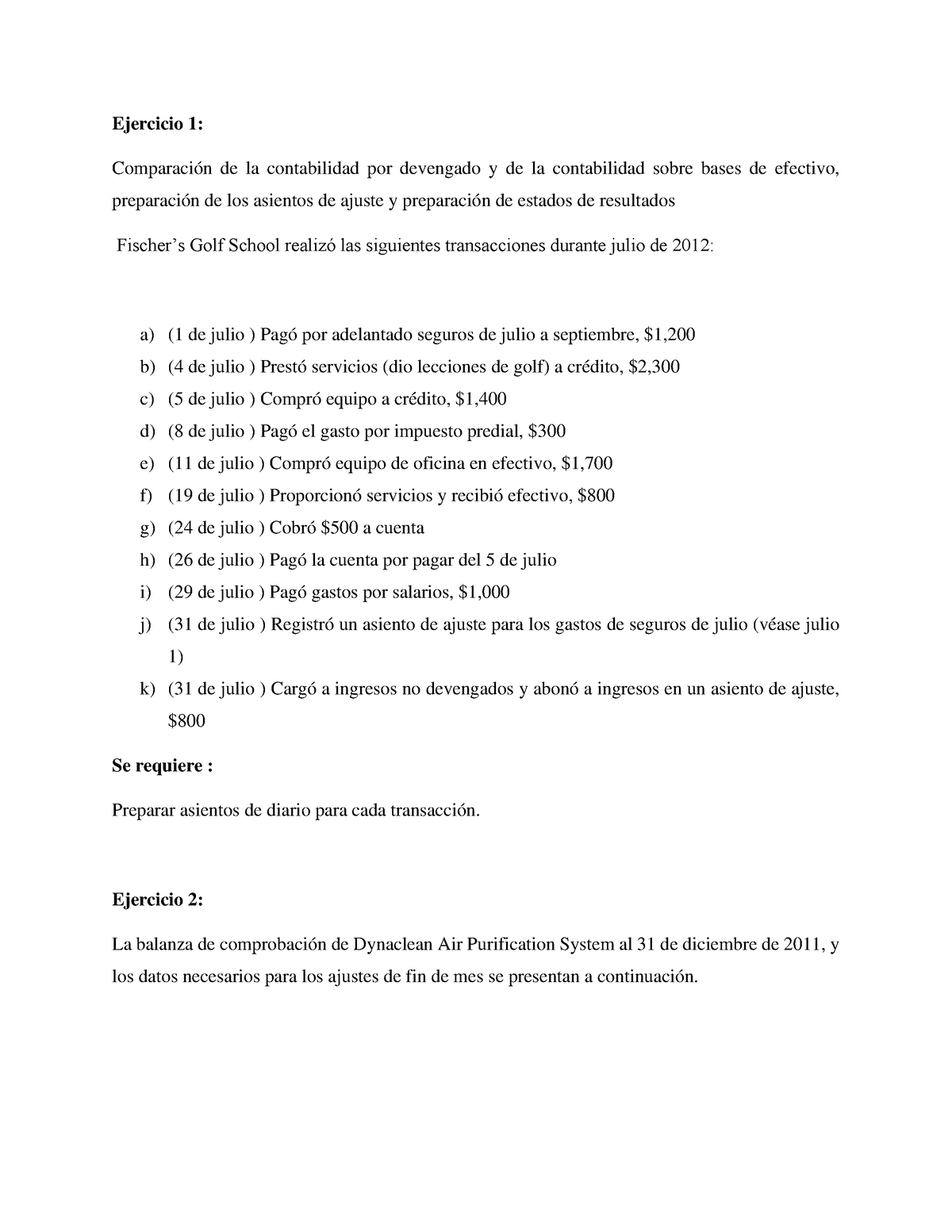 Ejercicios de ajustes para tarea Ejercicio 1 Comparación de la