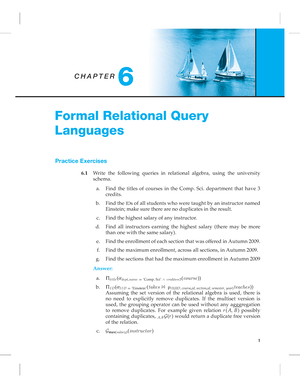 8s - Chapter 8 Solution DBMS - C H A P T E R 8 Relational Database ...