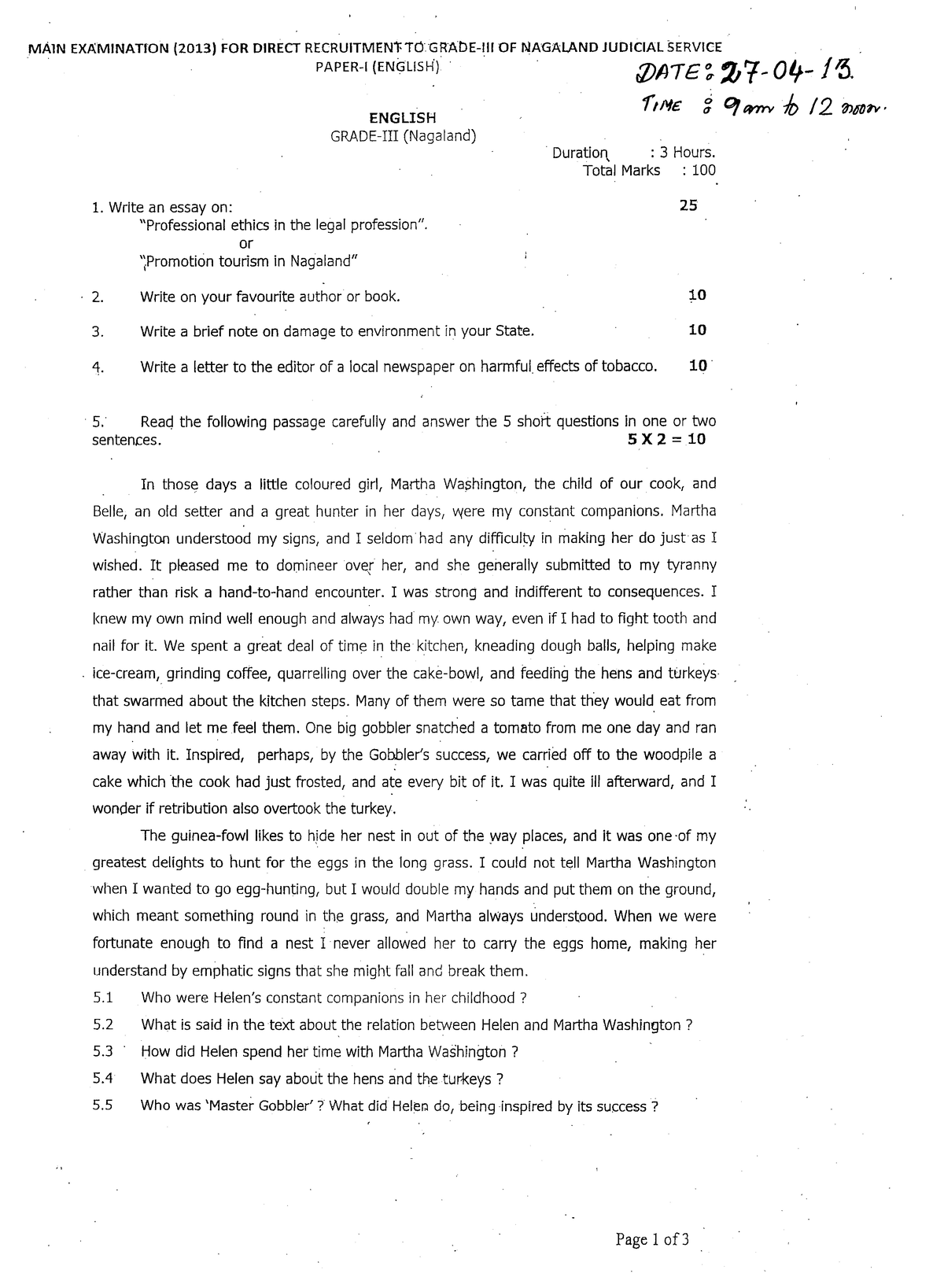 Paper-I (10) - Notes - Bachelor of Law (LLB) - Studocu