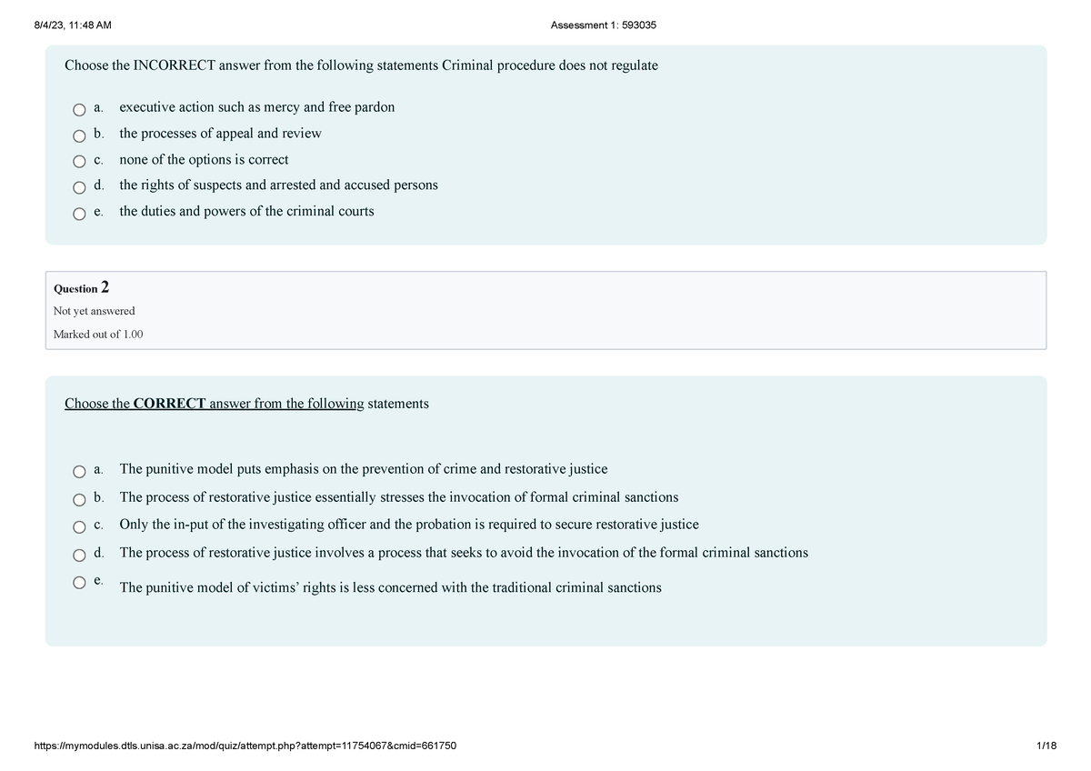 CPR3701 Assessment 1 593035-1 - Question 2 Not yet answered Marked out ...