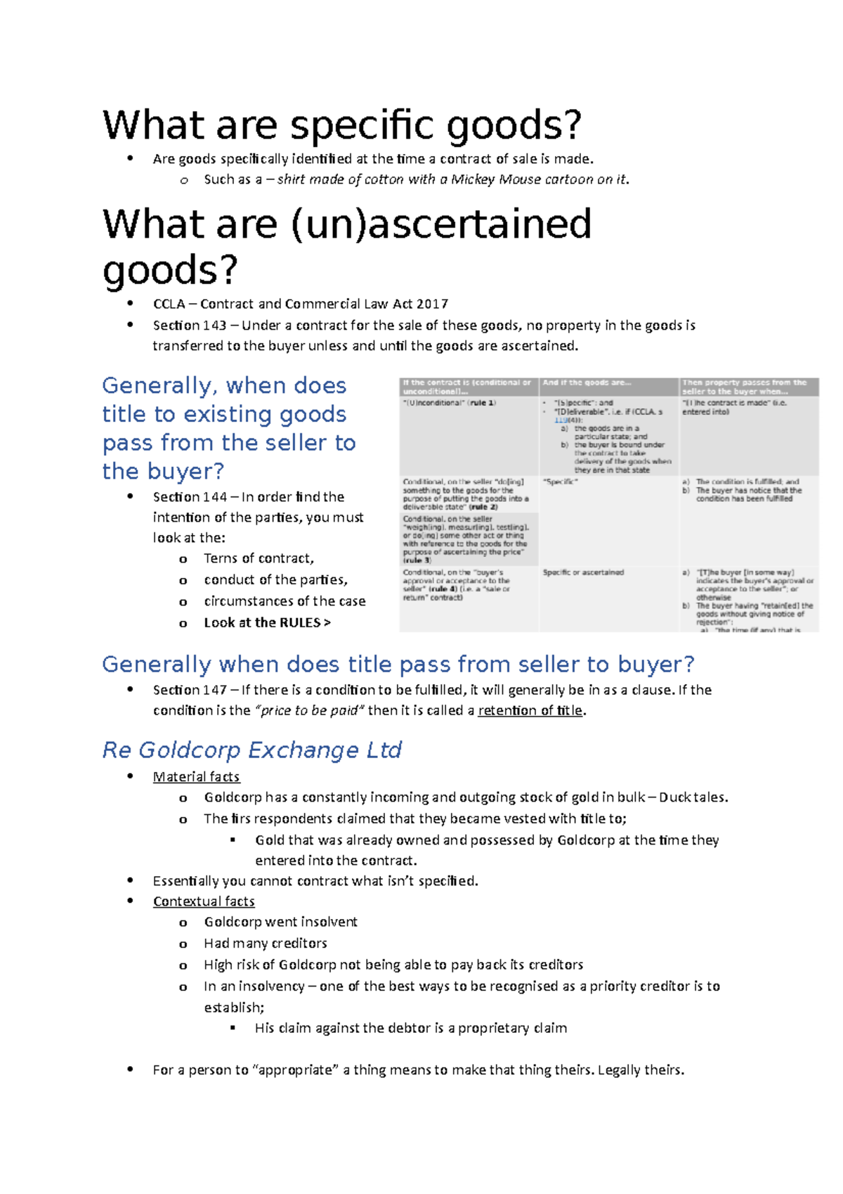 Personal Property notes - AUT - Studocu